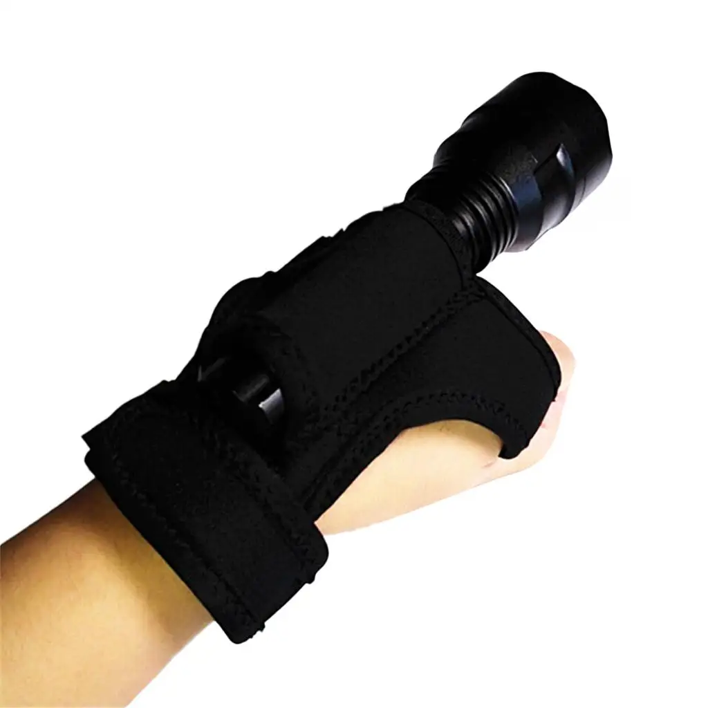 Hand Free Neoprene Scuba Diving Torch Flashlight Light Holder Arm Mount Glove