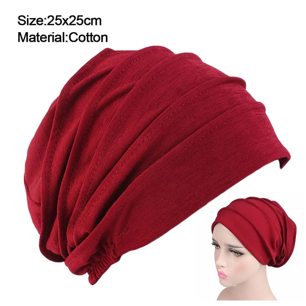 غطاء رأس نسائي من القطن بكشكشة ، قبعة كيميائية ، قماش مرن ، قبعة جيدة التهوية ، جديدة