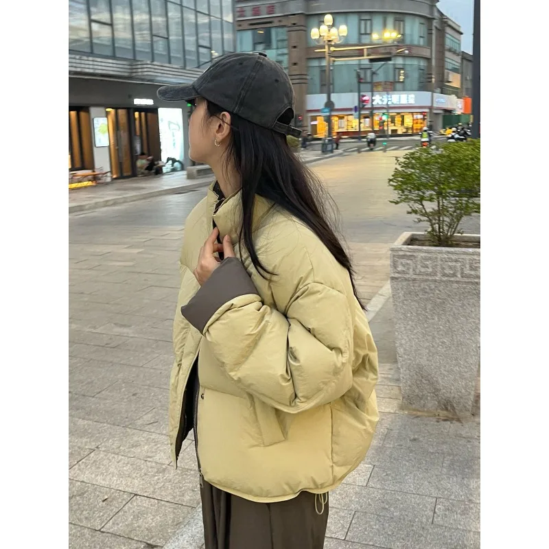 

Women's High-end Cute Coats New Best Sellers Winter Korean Outfits Cotton Coats Puffer Jacket Warm Patchwork Long-sleeved Top
