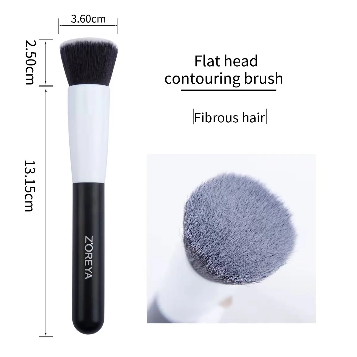 Haut freundliche einzelne Make-up Pinsel exquisite schwarze und weiße weiche Faser Wolle Mascara Lidschatten Palette Cosme tiquera Rouge Frauen