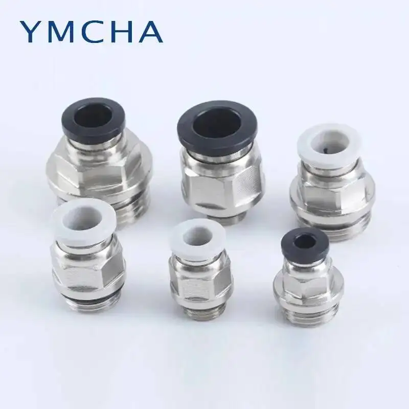 G-threaded Trachea Quick Connector PC8-G02 Straight-through Pneumatic Fittings Components Anti-trip Belt Sealing Ring