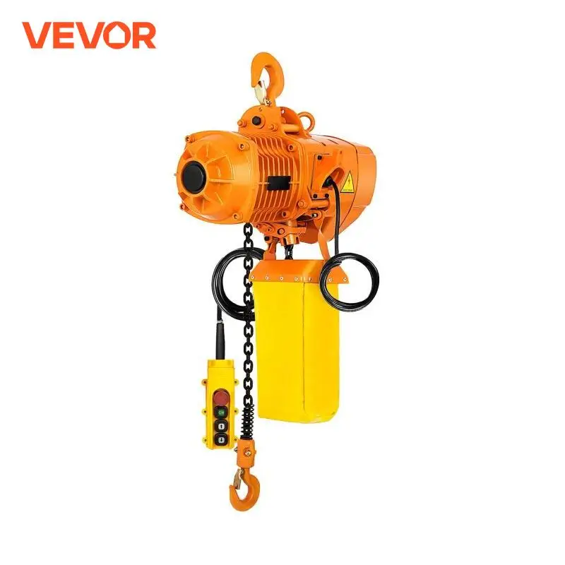 VEVOR 0.5/1Ton 1 PHASE Industrial Electric Chain Hoist  3M High Heavy Duty Cranes Hoists with Limit Switch Hot Forging G80 Hook