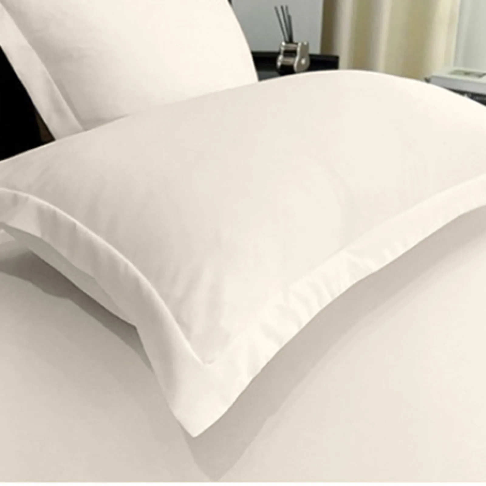 2pcs 100% Envelope Cotton Pillow Case Solid Color Pillow Cover 48x78cm Rectangular White Pillowcase Bedding Pillow Case 2024