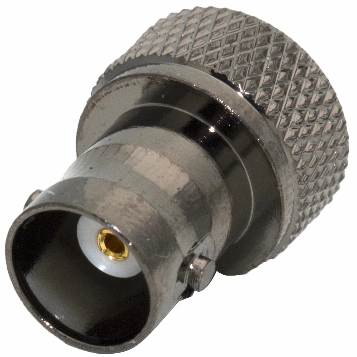 محولات تردد الراديو BNC (Q9) أنثى إلى SMA ذكر محول القرص الأسود النيكل مطلي