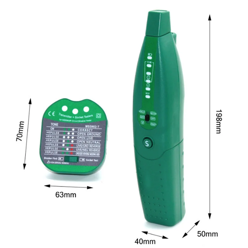 A95I- Wire Breakpoint Finder Multi-Function Circuit Breaker Finder For 220V High Power Used To Detect Broken Wires EU Plug
