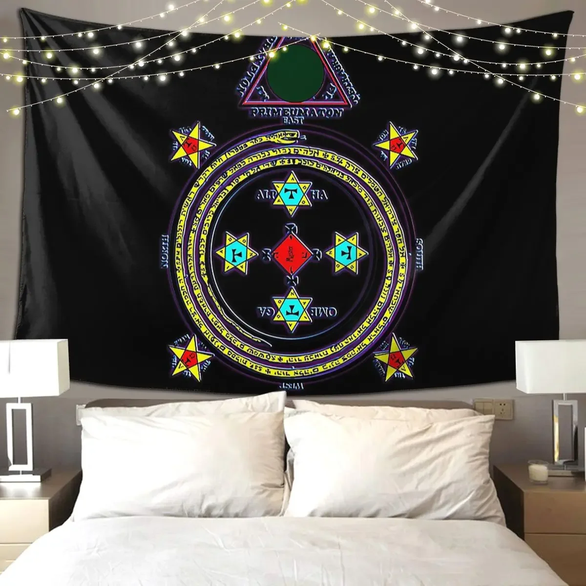 

Solomon Circle Goetia Tapestry Hippie Wall Hanging Aesthetic Home Decoration Tapestries for Living Room Bedroom Dorm Room