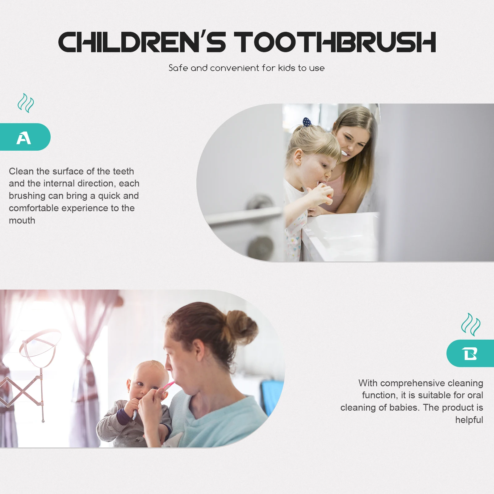 

Children Toothbrush s Supple Bristle PP TPR Soft Material Panda Design Toddler al Cleaning Kids Non Slip Teeth