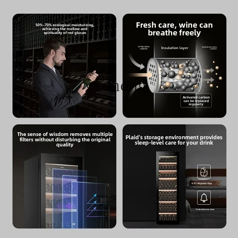 Armário de vinho refrigerado zz 450l, pequeno, temperatura constante, cave de vinho, casa, sala de estar, barra de gelo constante
