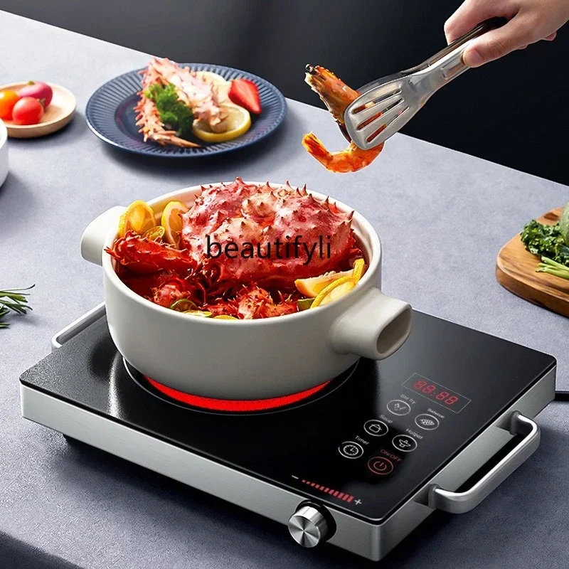 ceramic stove household 2000w high-power induction cooker desktop infrared single stove touch screen electric heating stove smt6
