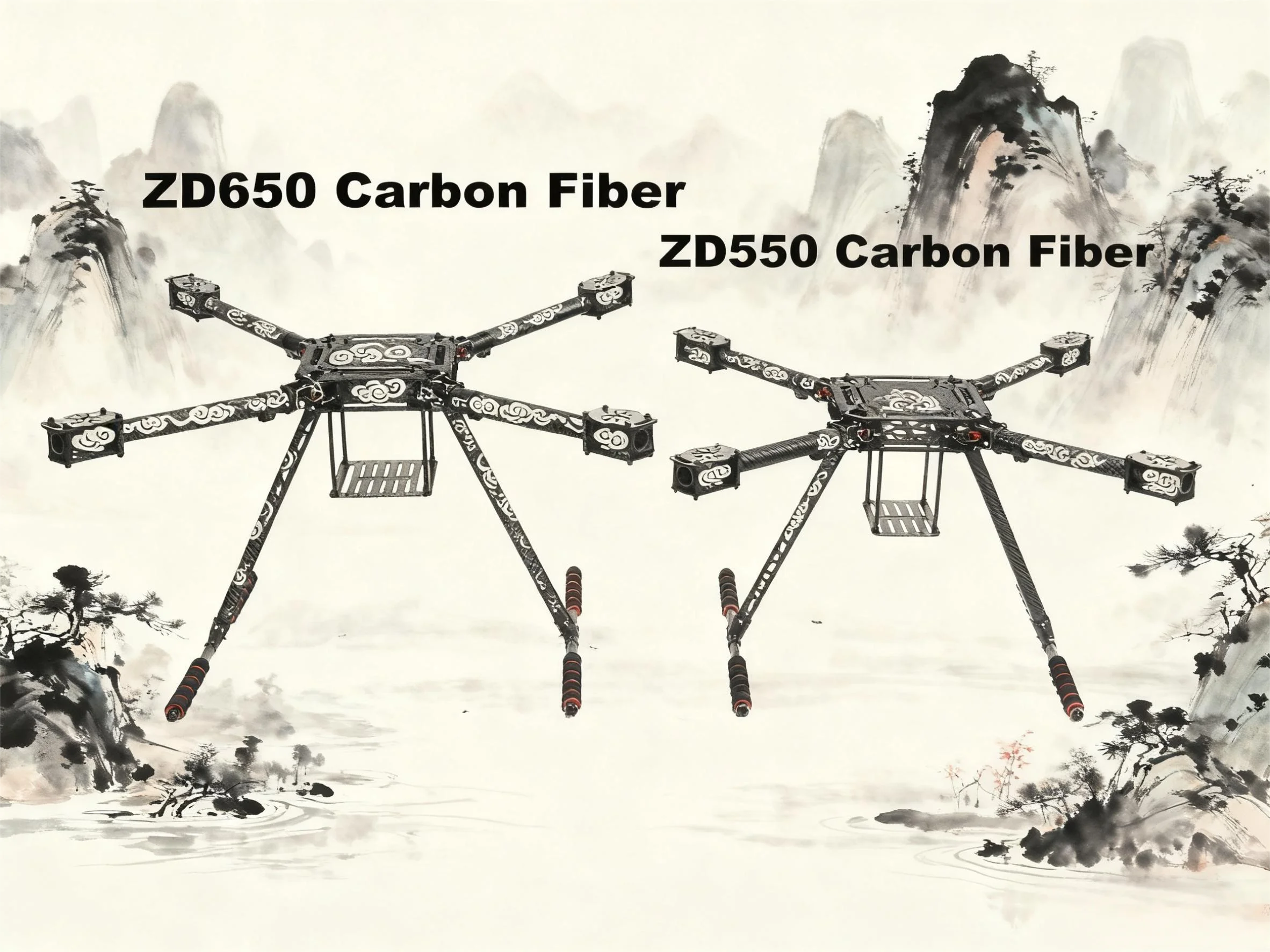 FPV ZD550 550mm/ZD650 650mm Carbon fiber Quadcopter Frame FPV Quad with Carbon Fiber Landing Skid F550