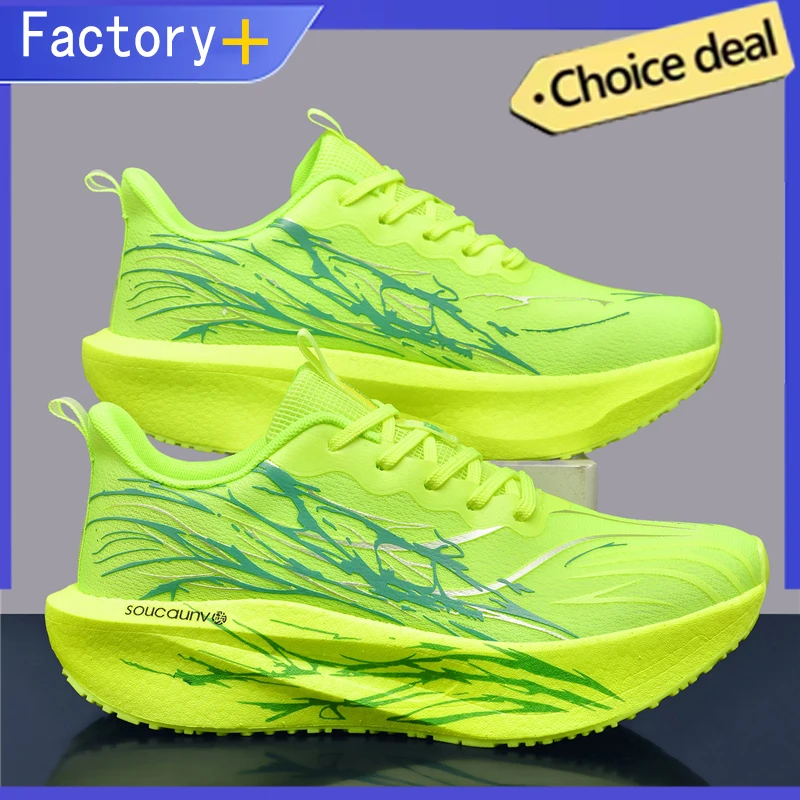 Zapatillas para Correr para Hombre, con Placa de Carbono, Especiales para Maratón, Deportivas, Transpirables, Ligeras, Cómodas, Antideslizantes, para Mujer