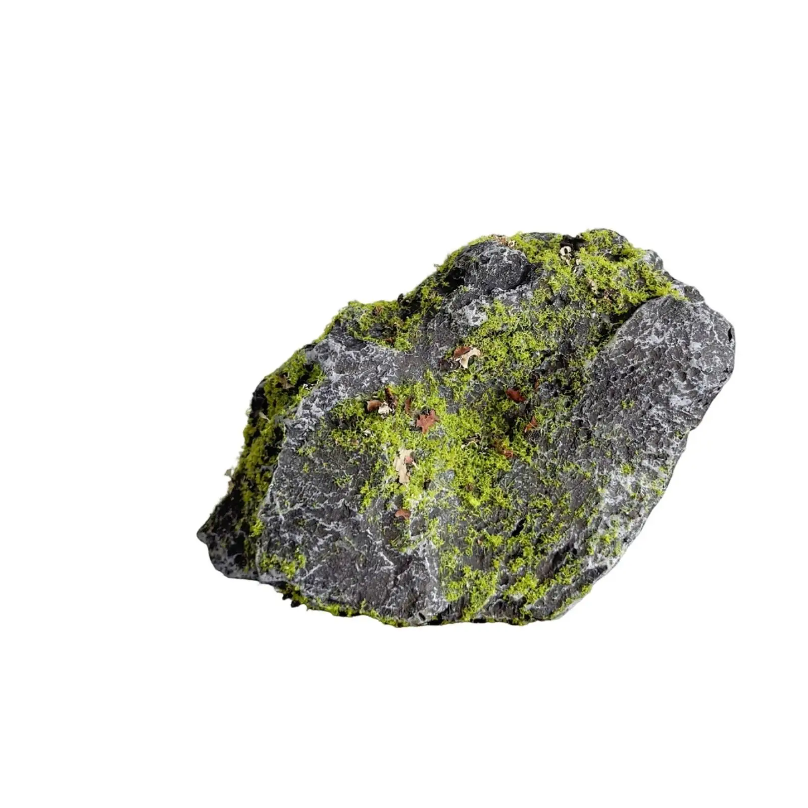 Simulated Moss Stone Indoor Decor Faux Boulder Organic Texture Accent for Home Gallery Arrangements