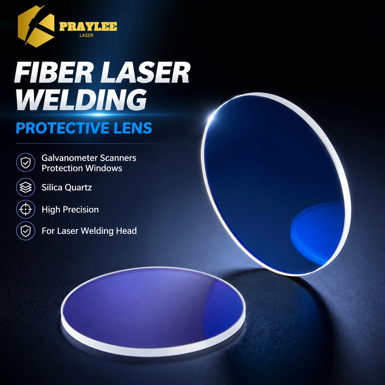 Fiber Laser Welding Protective Lens Silica Quartz Galvanometer Scanners Protection Windows 113x3 144x5 For Laser Welding Head