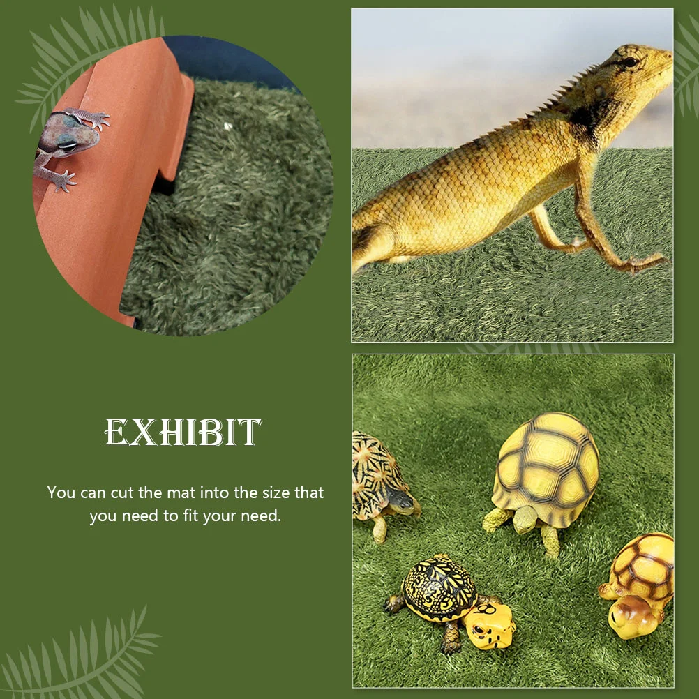 Reclining Pet Carpet Lawn Terrarium Mat Snake Supplies Tortoise Reptile Sulayer Turtle Animals Green Decor Accessories