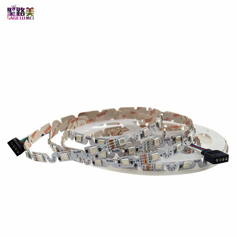 

12V 24V S Shape LED Strip Light SMD 5050 Flexible RGB Tape Lights Warm White/White 60LED/m 5m Bending Channel Letter S Type