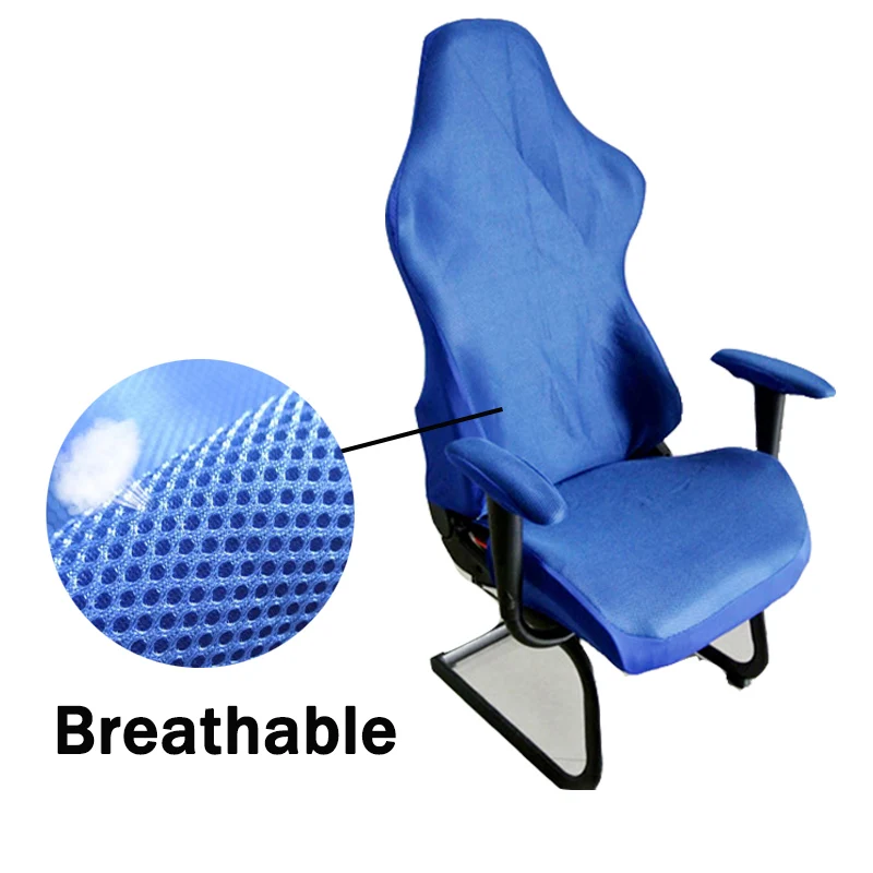 4pcs/set Sandwich Breathable Computer Chair Cover Elastic Chair Cover For Office Slipcover Gaming Chair Cover With Armrest Cover