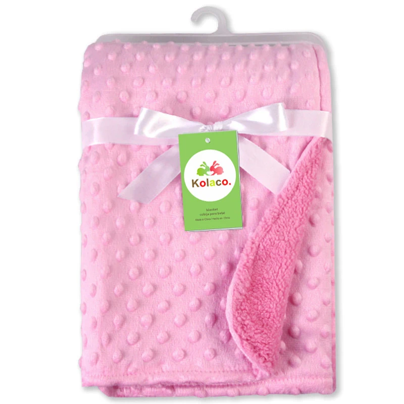 75*102CM Baby Stroller Blanket Cover Sleepsack Baby Blanket Warm Double Layer Swaddle Wrap Newborn Thermal Soft Bath Towel