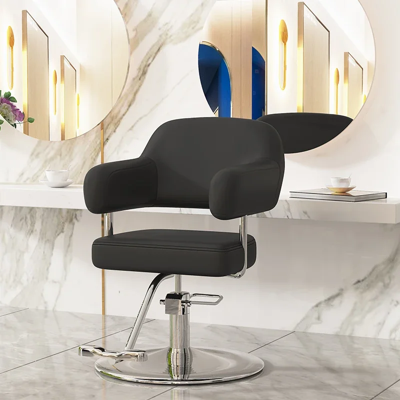 

Modern Luxury Barber Chairs Professional Hairdressing Lift Swivel Barber Chair Comfort Simple Commercial Furniture Cadeiras FYBC