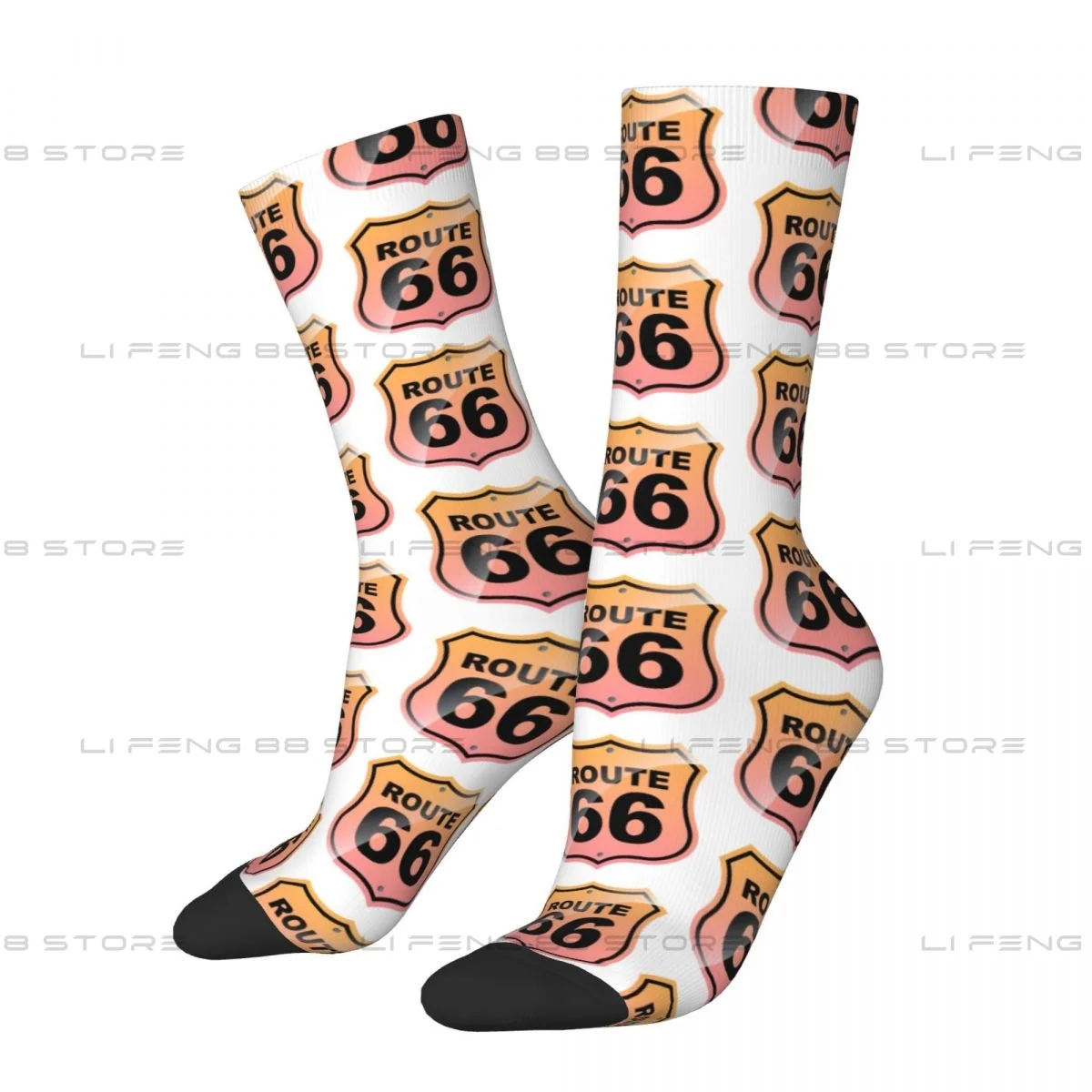 

Route 66 Route 66 US Unisex Winter Socks Hiking Happy Socks Street Style Crazy Sock