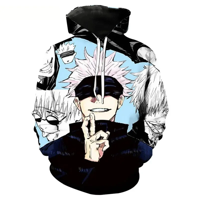 Przystojny Kawaii Anime Character Print Hooded Cosplay 3D Anime Print Casual Hoodie Oversized kids Streetwear Odzież męska