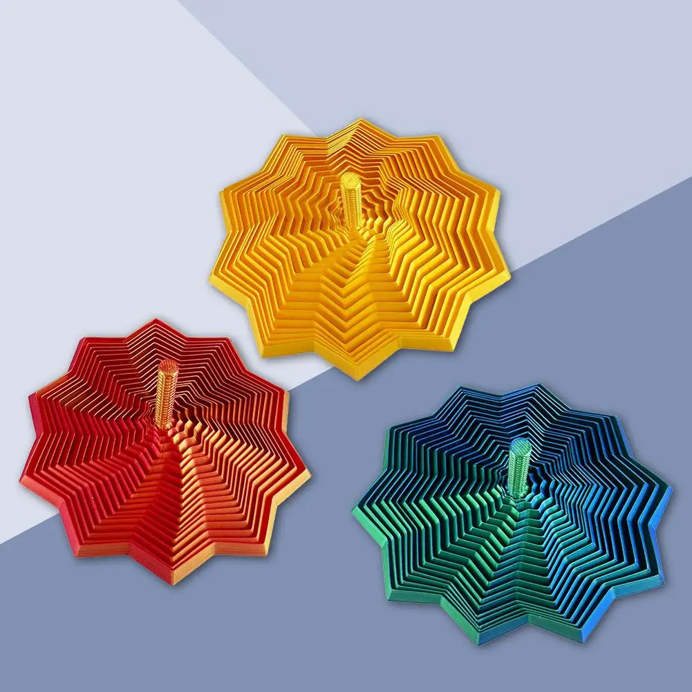 3Dプリント拡張折りたたみ多角形錯視六角形スパイラルおもちゃ、感覚ストレス解消集中力ボードゲーム