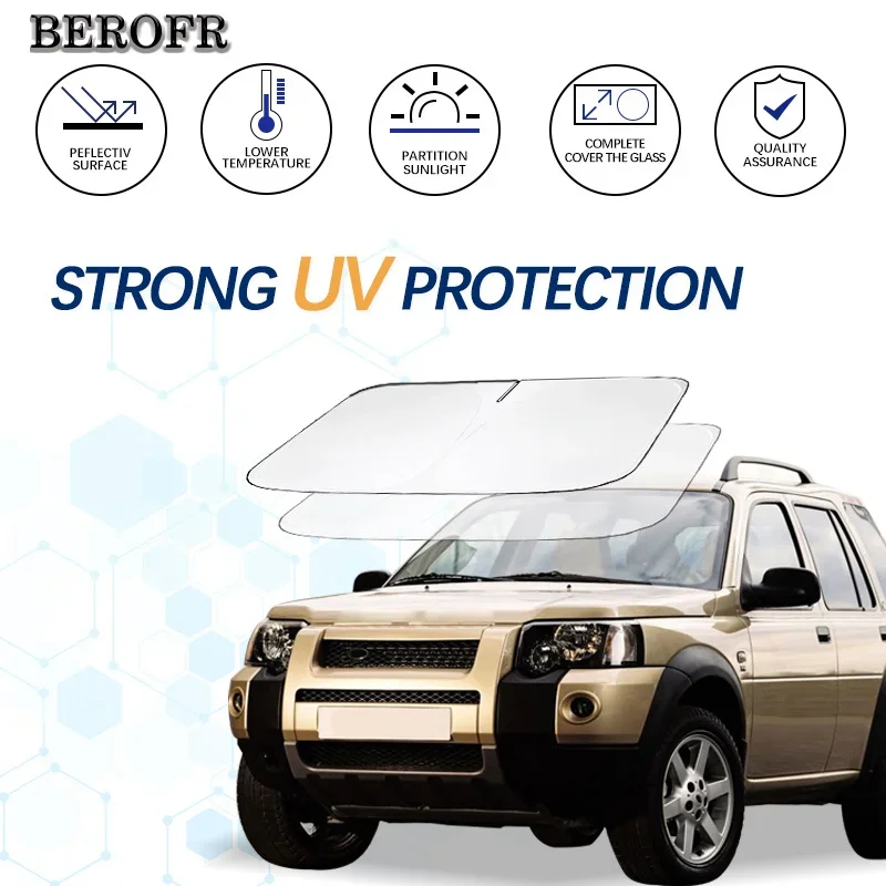 Parasol para parabrisas para Land Rover Freelander 1 Freelander 2 4X4, visera protectora plegable, bloquea los rayos UV, más fresco