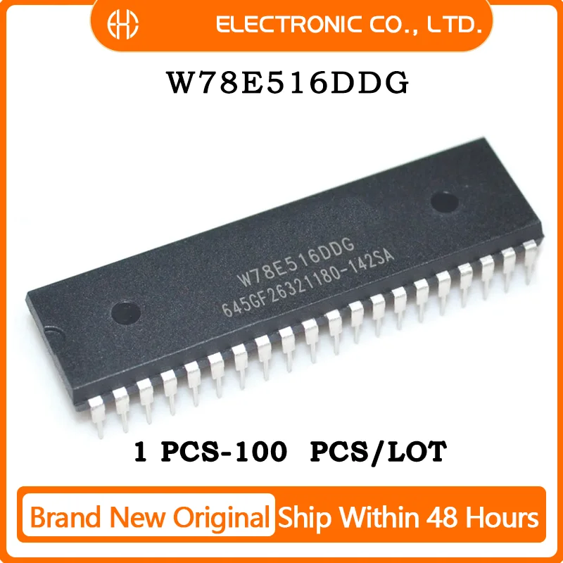 

1PCS/5PCS/10PCS/50PCS W78E516DDG IC MCU 8BIT 64KB FLASH 40DIP Brand New Original IC Chip