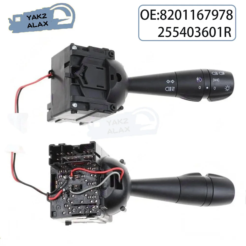 8201167978 255403601R Car Turn Signal Headlight Switch for Renault Clio Logan Stepway 2013-2020 Dacia Duster Logan 2012-2018