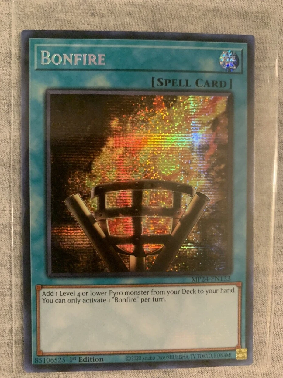 

Yugioh KONAMI Duel Monsters TCG MP24-EN133 Bonfire Secret Rare English 1st Edition Collection Mint Card