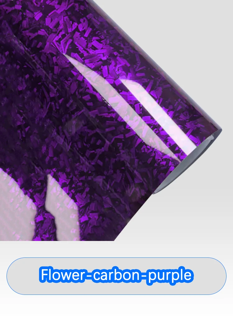 Stiker Interior Mobil Vinyl Wraps Emas Perak Karbon Bunga Laser PET Film Serat Karbon Bunglon Premium