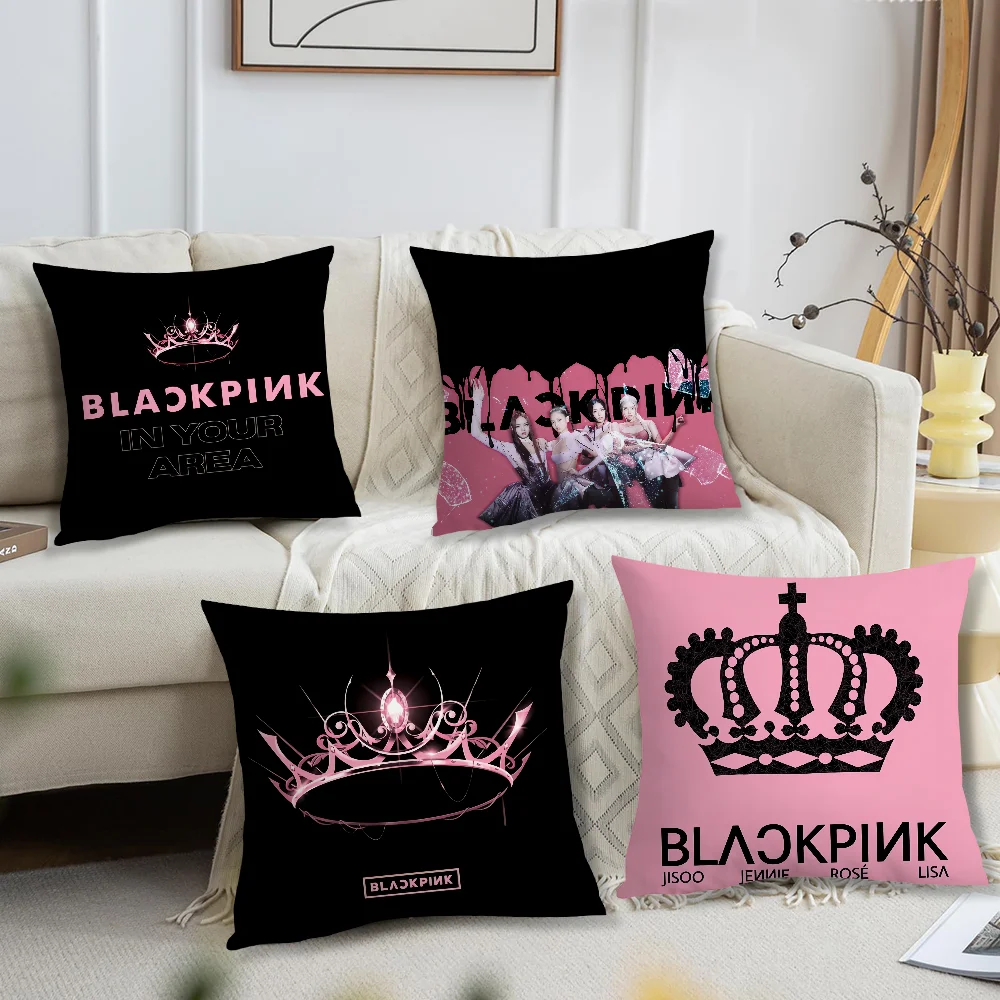 Kpop Pillow Case Soft Cushion Cases for Farmhouse Sofa Decor B-Blackpinks Home Decorations and Protector