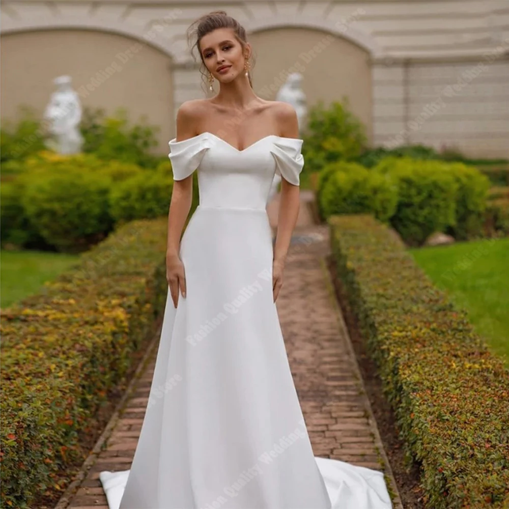 Vestidos de casamento sem encosto para mulheres, Robe nupcial sem encosto, Apliques de renda elegantes, Design de impressão