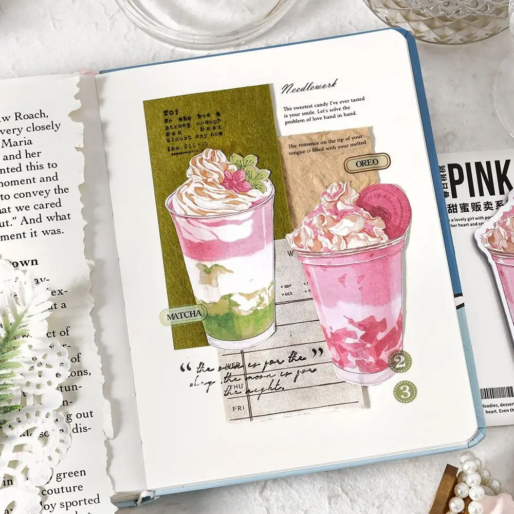 30Sheets Kawaii Desserts Sticky Notes Stationery 30Sheets Notebook Cartoon Message Notes