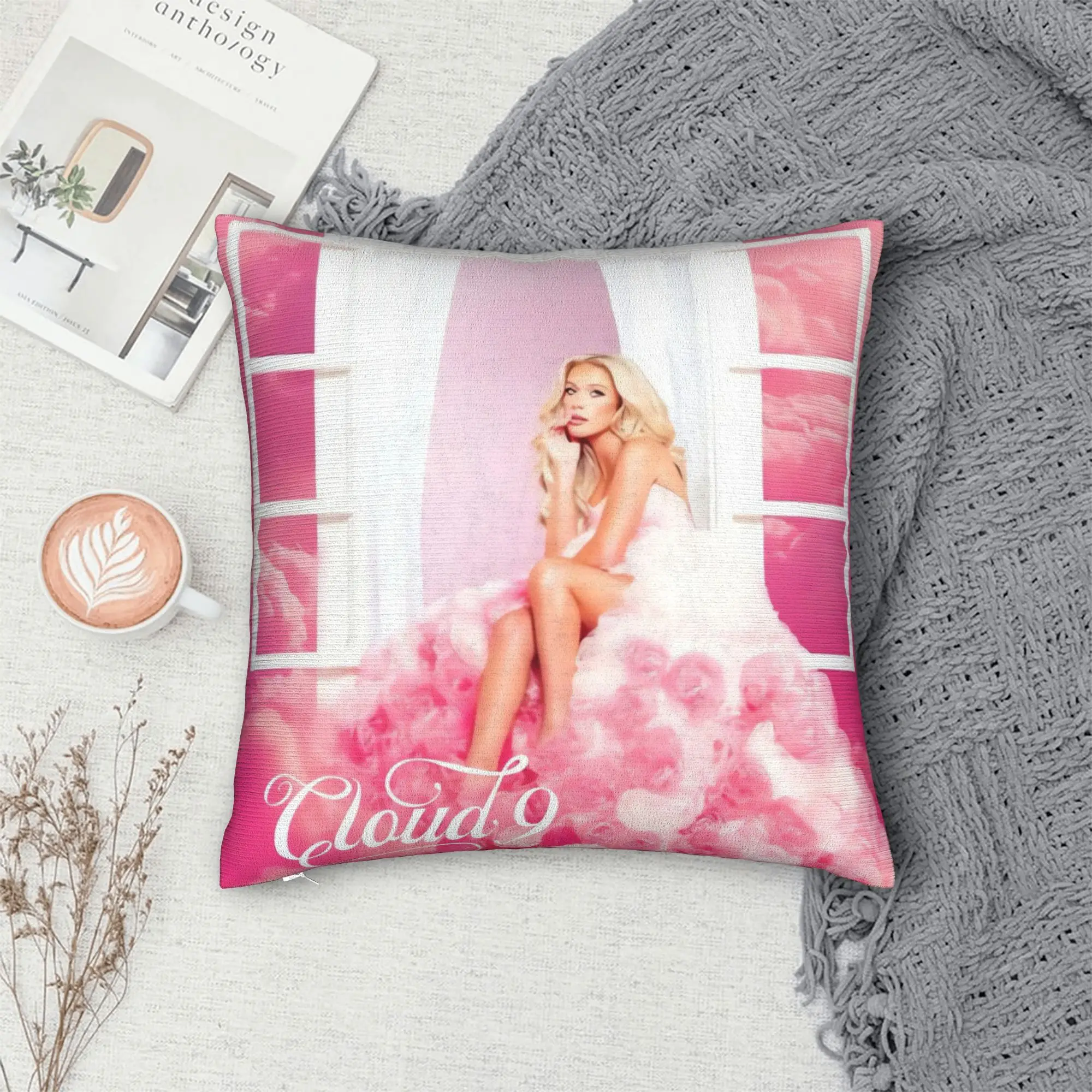 Office Megan Moroney Singer Cloud 9 Album Pillow Case  Comfy Pillow Cover For Living Room Bed Chair Retro Trendy Pillowcases