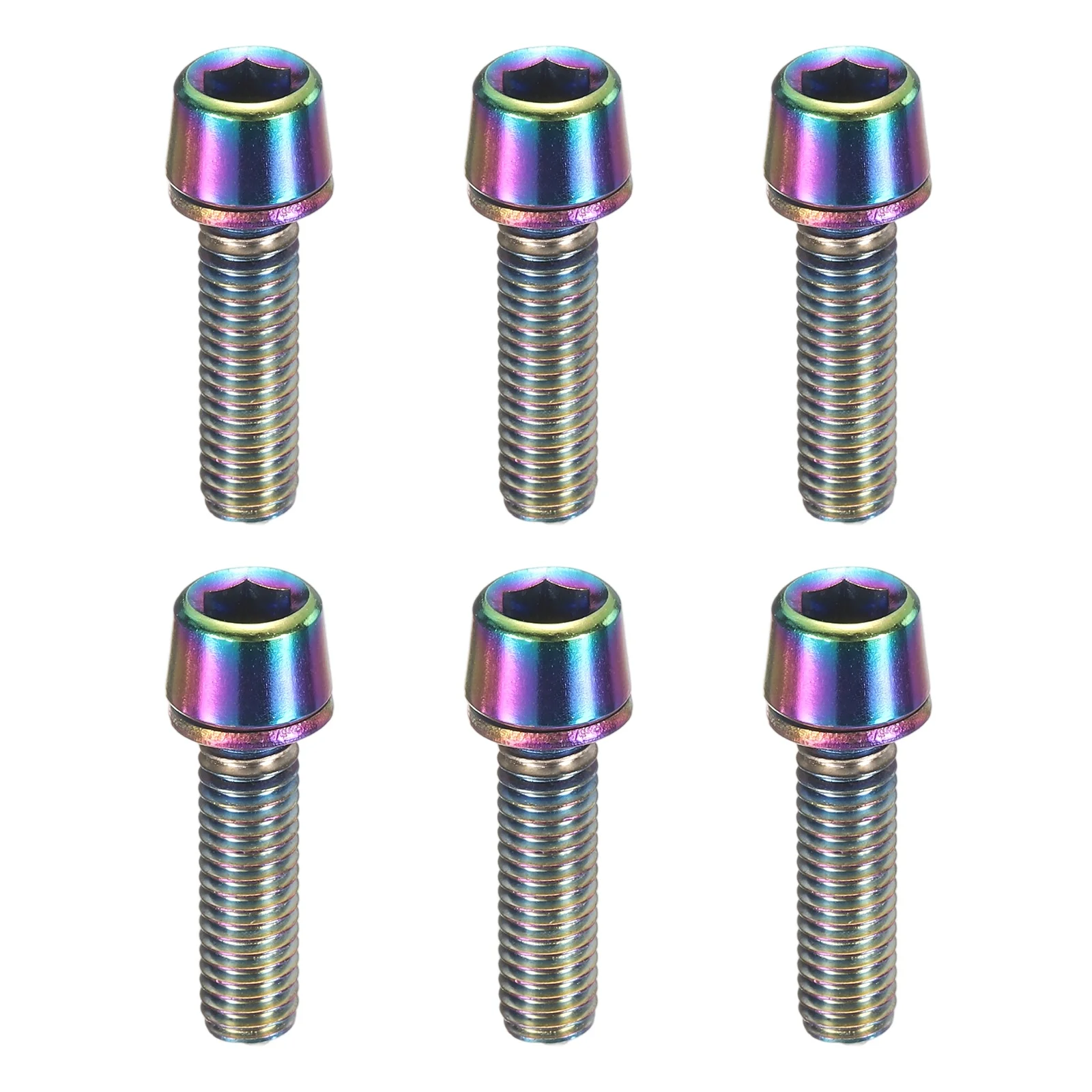 

6pcs M5x18mm Bike Disc Brake Caliper Bolts Hex Bicycle MTB Disc Brake Caliper Adapter Screws Bolts for Road Mountain Bike BMX