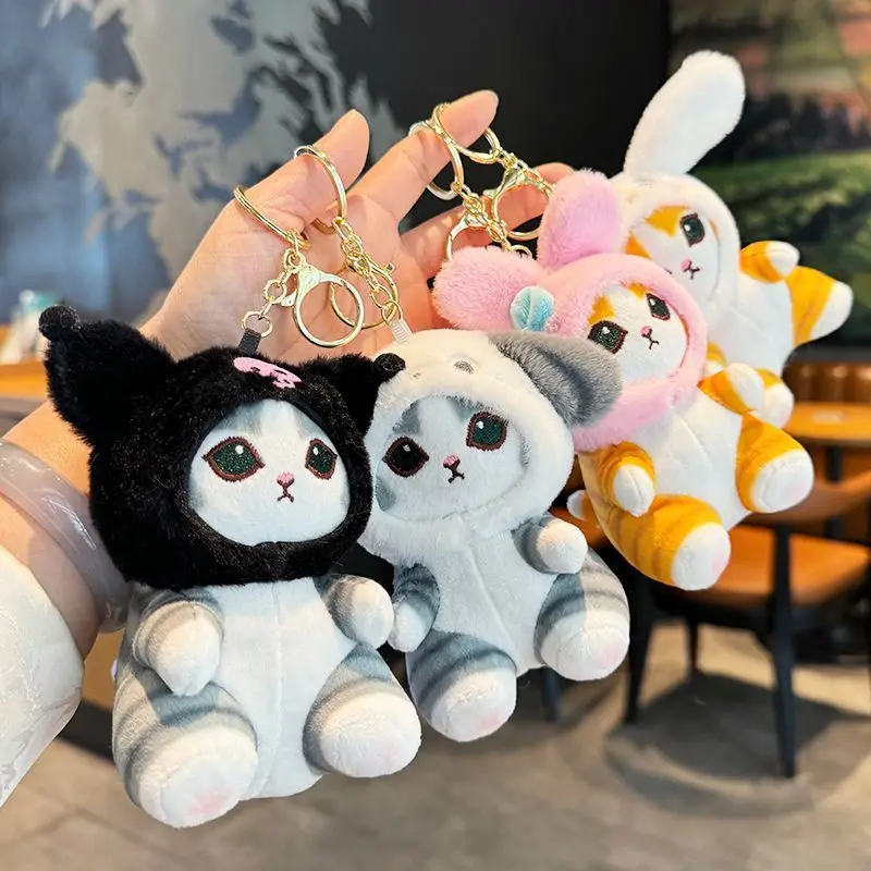 Cat Pendant Doll Plush Keychain Pendant, Bag Decoration Pendant, Cute Kitten Plush Pendant Toy, Birthday Gift for Boys and Girls
