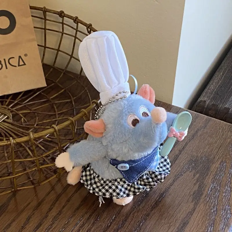 Disney Ratatouille Cowboy Remy Soft Plush Fill Doll Backpack In-Vehicle Hang Ornaments Keychain Decoration Friend Birthday Gift