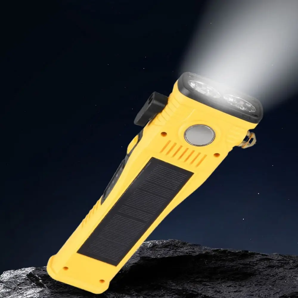 

Waterproof LED Flashlight Rechargeable Energy Saving Charging Torch Solar Powered Portable Outdoor Camping Flashlight