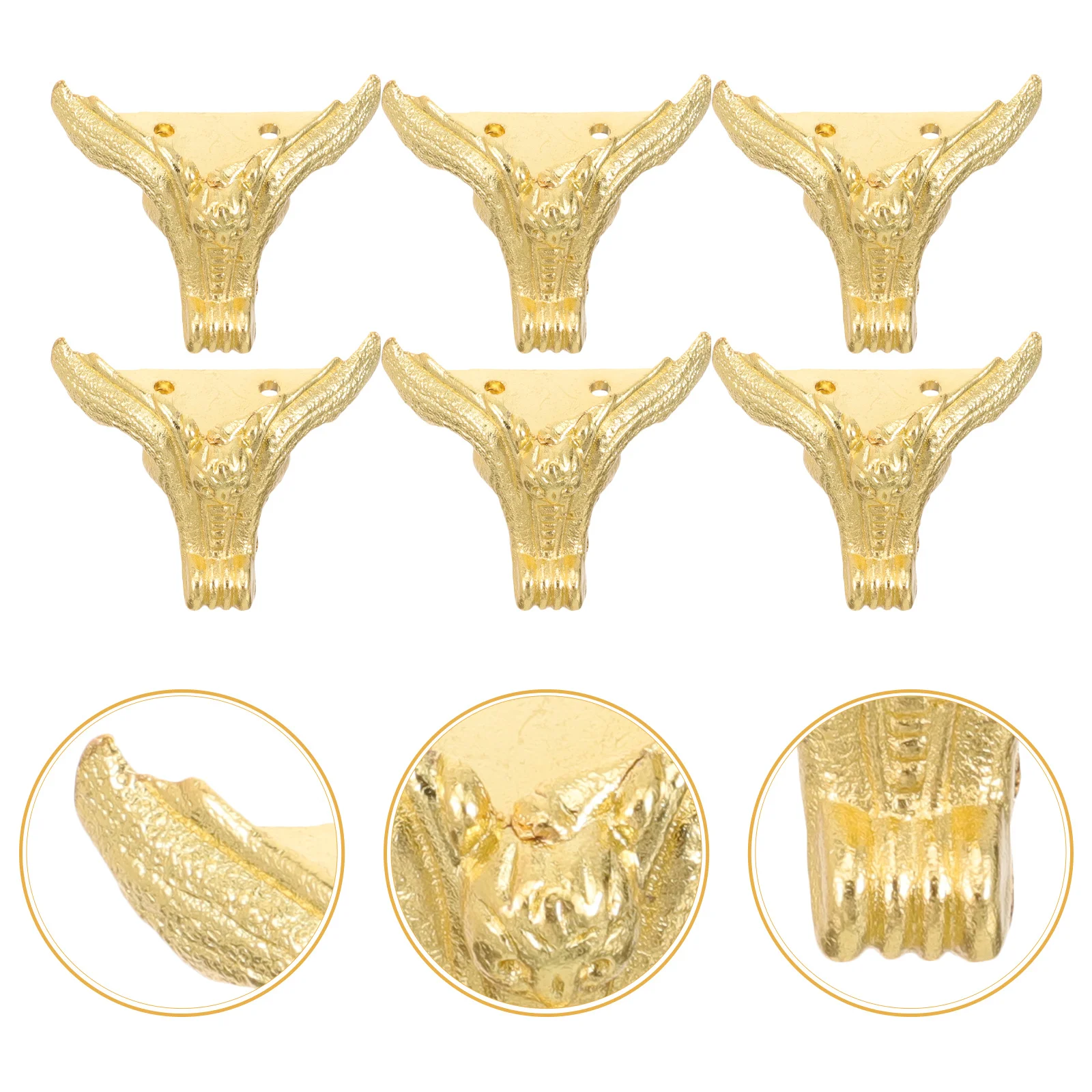 

8pcs 25X33Mm Golden Zinc Alloy Furniture Legs Replacement Sofa Chair Bed Support Decorative Accessories Wood Box Foot