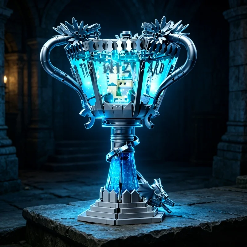 

Magic Goblet Building Block Ornament DIY Hand Assemble Desktop Display Collectible Festival Birthday Gift