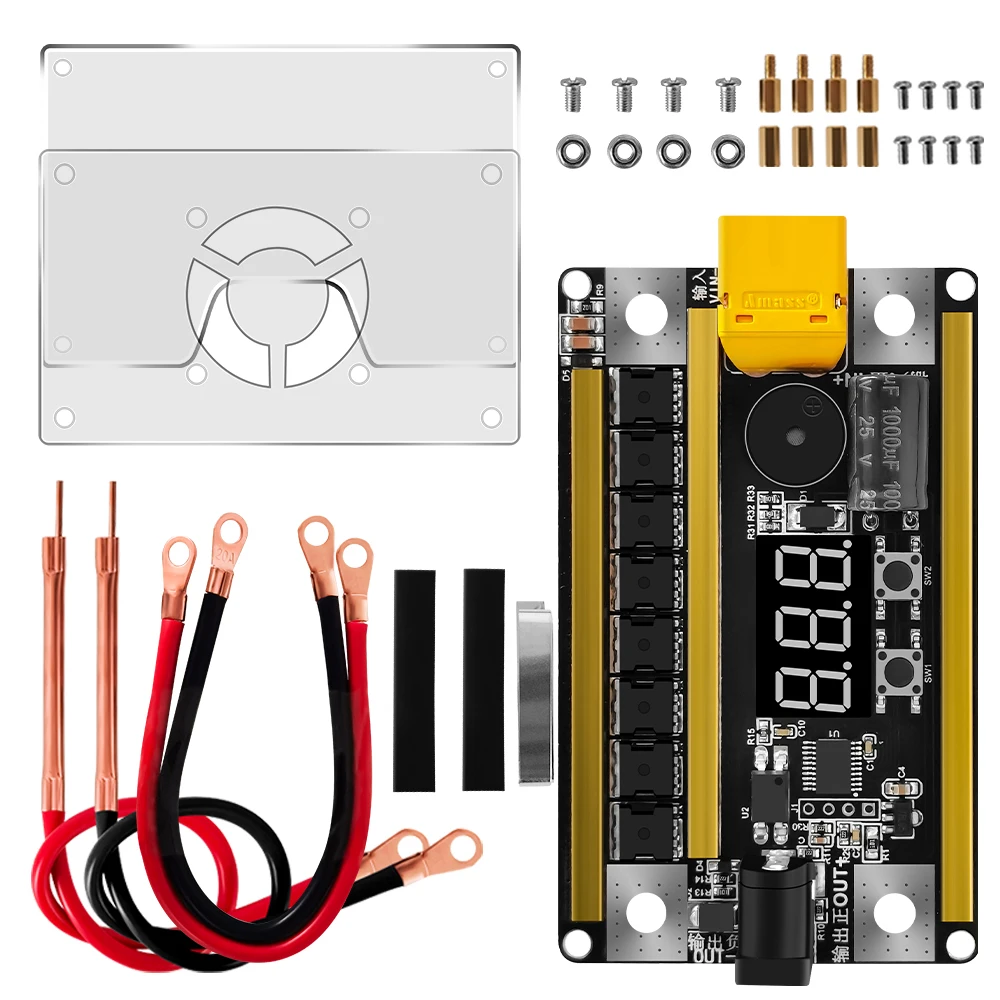 8V-24V LED Spot Welder DIY Kit 99 Gears of Power Adjustable Spots Welding Control Board for 18650 Battery 0.2mm Nickel Sheet