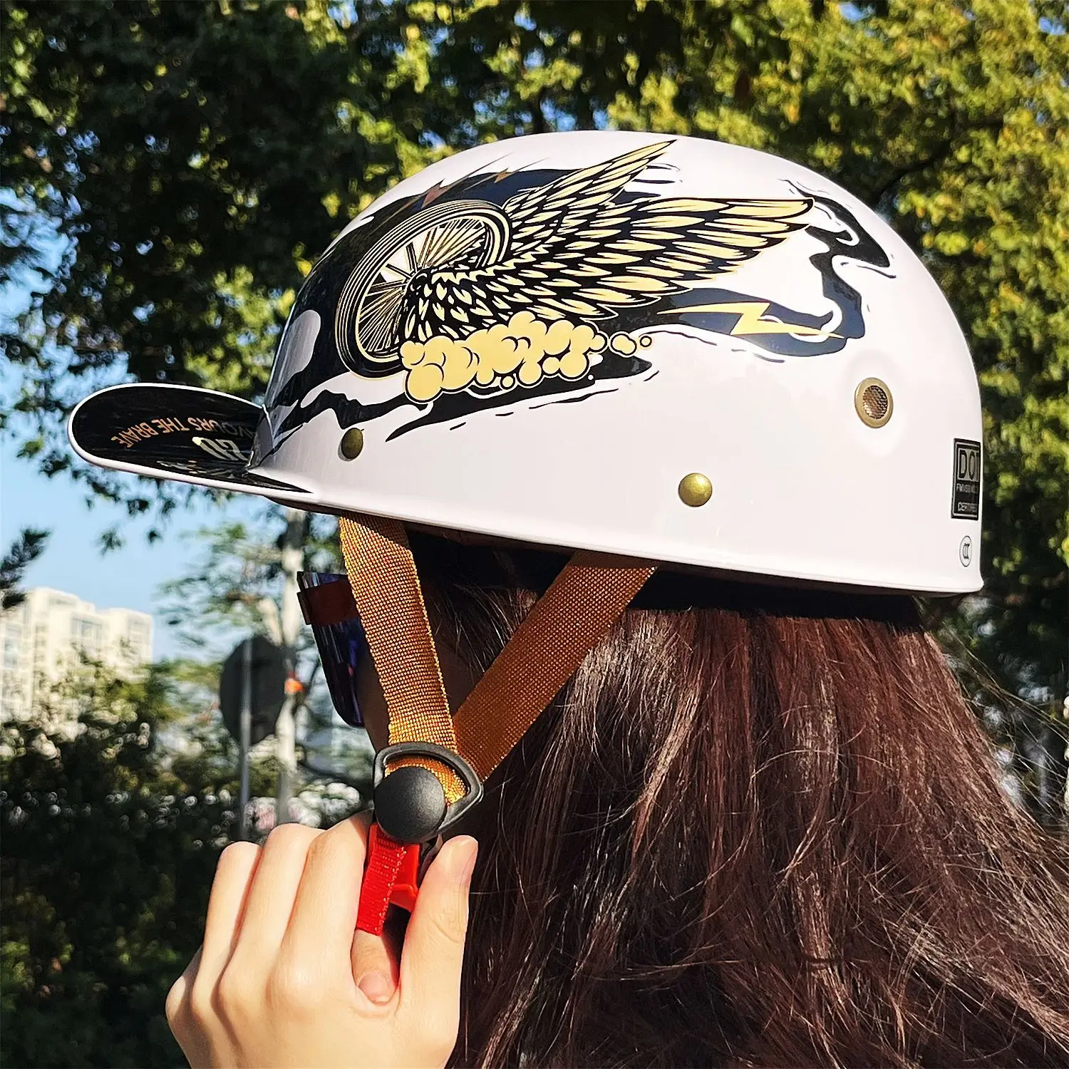 Motorcycle Helmet Electric Vehicle Riding Retro Motorbike Riding Half Helmet Summer Breathable Moto Helmet