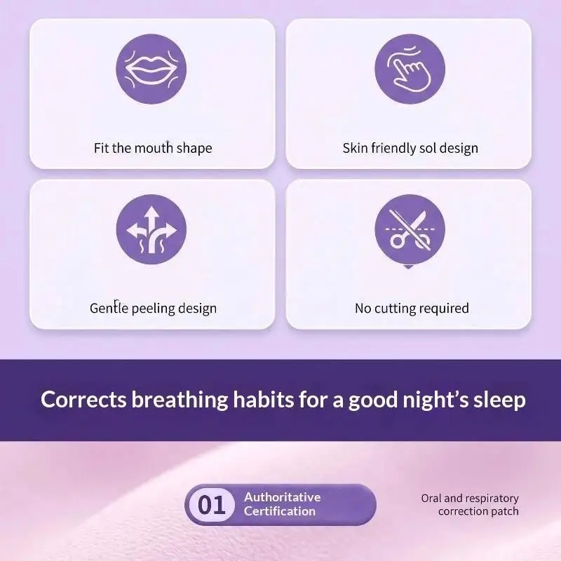 30 Pcs Anti Snoring Sleep Strips Breath Correct Mouth Tape for Kids Adults Daily Night Sleeping