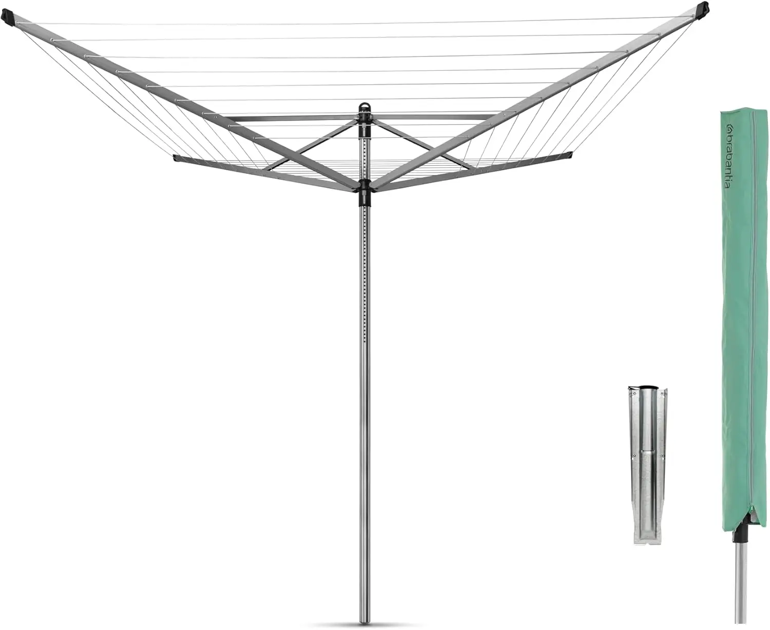 Lift-O-Matic Outdoor 4 Arm Clothesline (197 ft/Ø 1.8