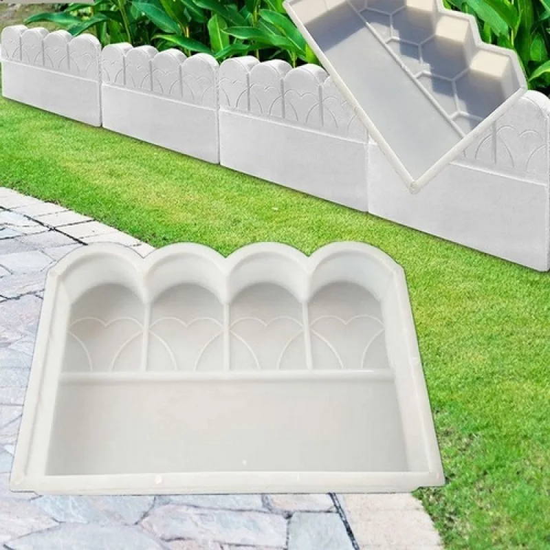 1Pcs Stone Brick Path Mold Garden Fence Cement Brick Mold Decor Plastic Concrete DIY Flower Bed Fish Pond Road Concrete Mold