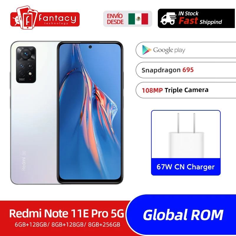 Russia SHIP Global Rom Xiaomi Redmi Note 11E Pro 5G Note 11 E Pro Snapdragon 695 67W 5000mAh 108MP Camera