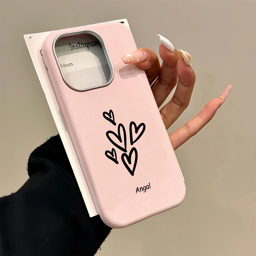 

Simple Love Line Case For iPhone 15 16 17 Pro Max Cases iPhone 17 11 12 13 ProMax 14 15 16 Plus 7 8 SE XS XR Shockproof Fundas