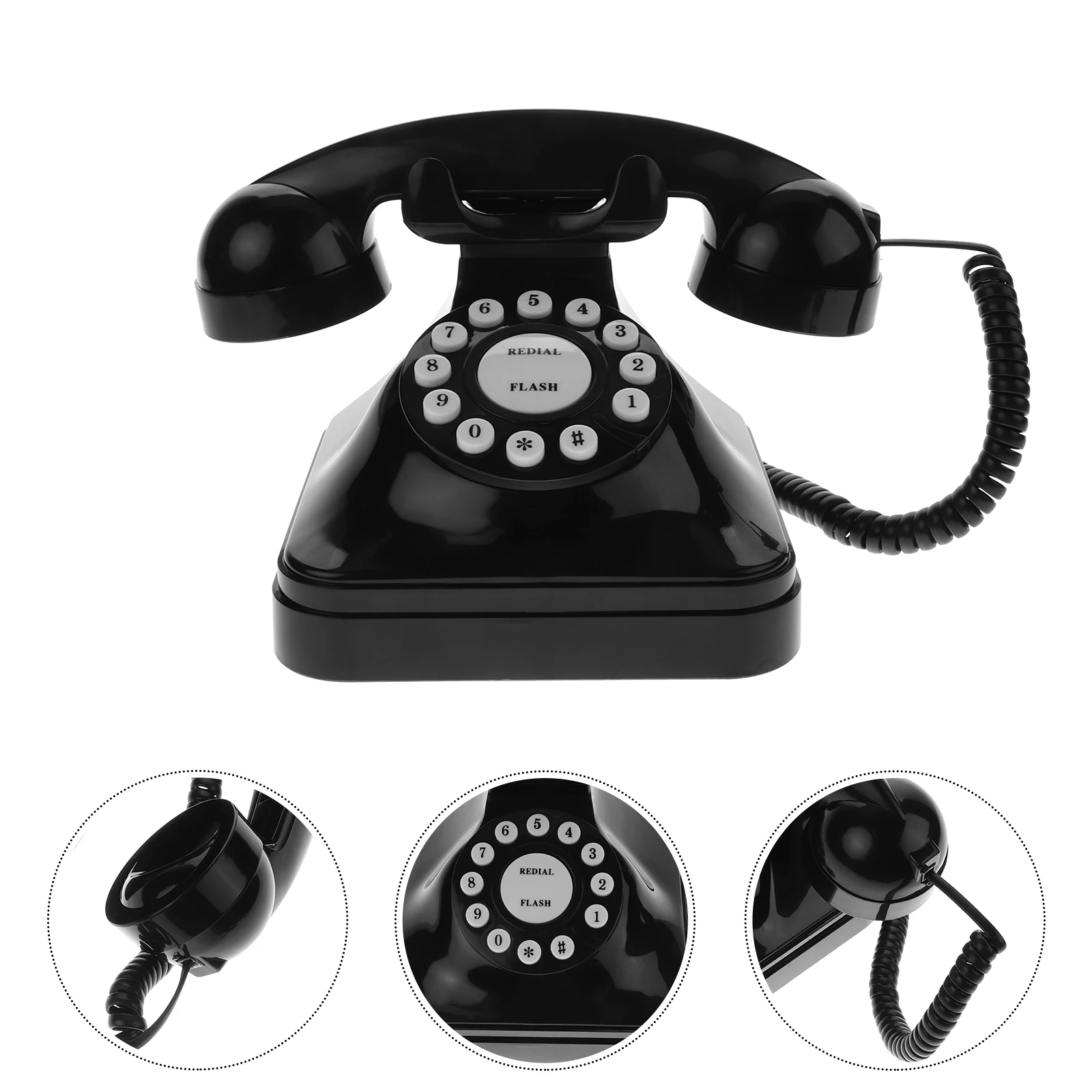 

Telephone Vintage Decorative Telephones Corded Landline High Quality Ornaments Old Style Decoration Prop Office