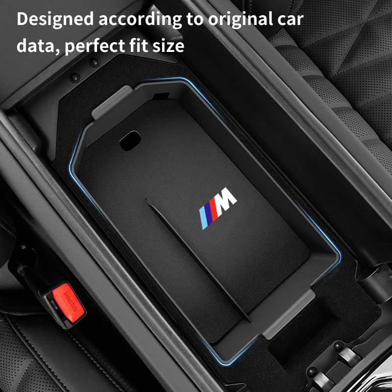 For BMW Serie5 G60 I5 LHD ABS Car Central Armrest Storage Box Auto Centre Console Organizer Wallet Phone Holder Tray Accessories