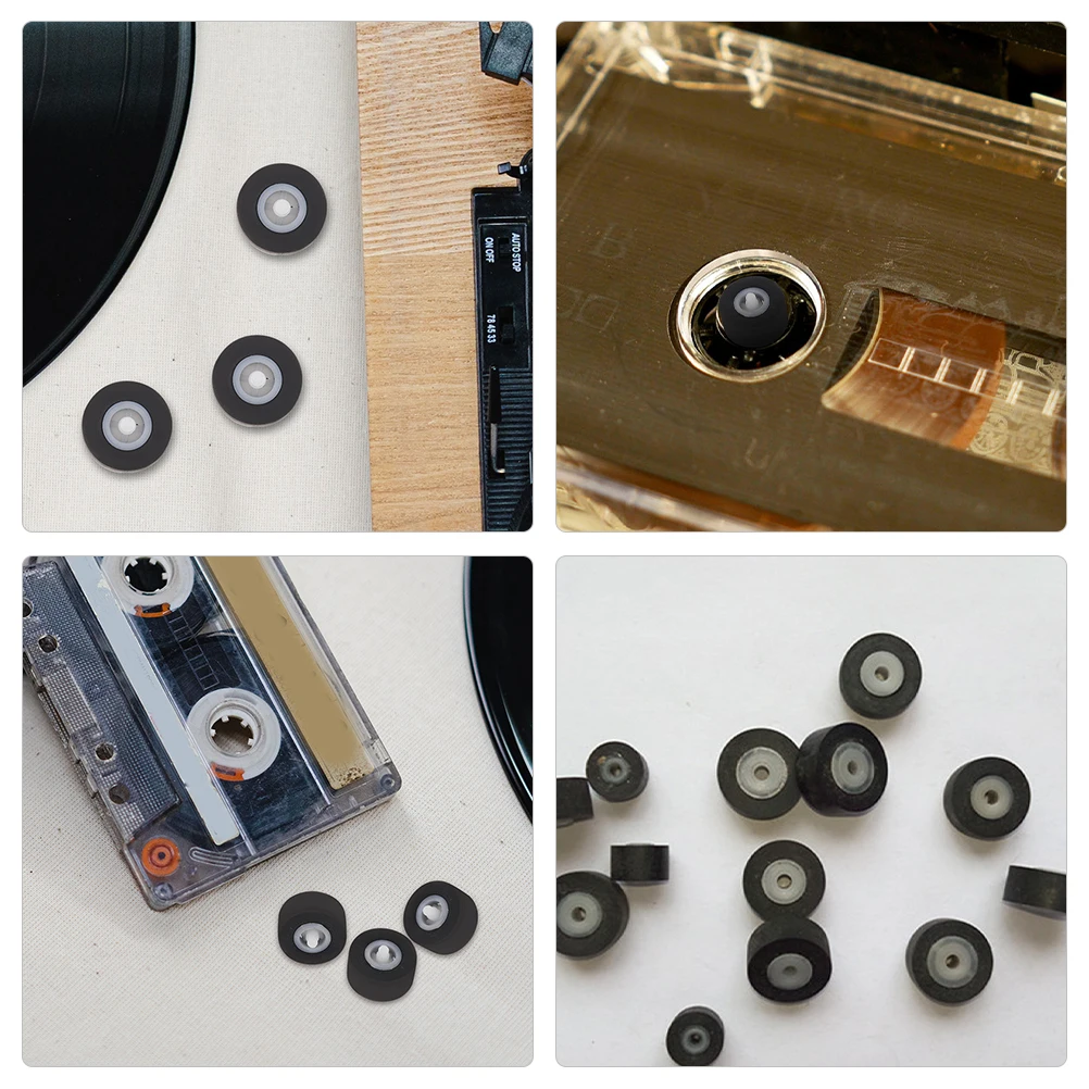 

2Pcs Pinch Roller for Dvd Drive Cd Player Monoplayer Special Processed Surface Friction Coefficient Stable Recorder Pinch Roller